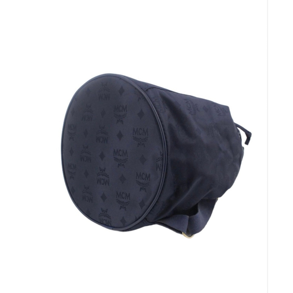 MCM Navy Monogram Drawstring Backpack 12.6”x12.6”x8.7” - Picture 6 of 6